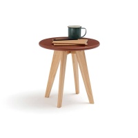 Столик Круглый Jimi единый размер каштановый LA REDOUTE INTERIEURS  фото, kupilegko.ru